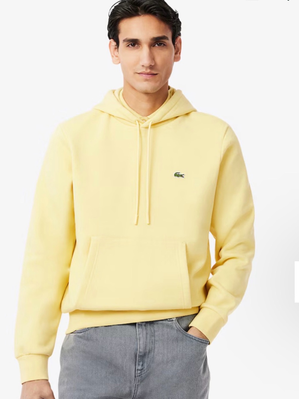 Lacoste Pale Yellow Pullover Hoodie